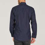Finn Button Up Shirt // Dark Blue (Small)