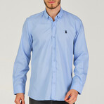 Button Up w/ Logo // Blue (S)