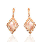 Kabana // 14K Rose Gold Diamond + Pink Mother of Pearl Earrings II // Pre-Owned