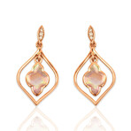 Kabana // 14K Rose Gold Diamond + Pink Mother of Pearl Earrings III // Pre-Owned