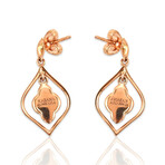 Kabana // 14K Rose Gold Diamond + Pink Mother of Pearl Earrings III // Pre-Owned