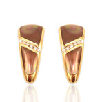Kabana // 14K Yellow Gold Diamond + Black Mother of Pearl Earrings II // Pre-Owned