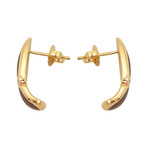 Kabana // 14K Yellow Gold Diamond + Black Mother of Pearl Earrings II // Pre-Owned