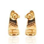 Kabana // 14K Yellow Gold Diamond + Black Mother of Pearl Earrings II // Pre-Owned