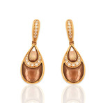 Kabana // 14K Yellow Gold Diamond + Black Mother of Pearl Earrings // Pre-Owned