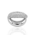 Mauboussin // 18K White Gold Diamond Twin Ring // Ring Size: 4.75 // Pre-Owned