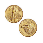 2022 1/10 oz American Gold Eagle (22 karat) // Type 2 // Mint State Condition // Wood Presentation Box