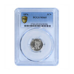 1876 Three Cent Nickel // PCGS Certified MS65 // Wood Presentation Box