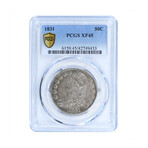 1831 Capped Bust Half Dollar // PCGS Certified XF45 // Wood Presentation Box