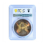1995 American Silver Eagle // Sunset Toned // PCGS Certified MS68 // Deluxe Collector's Pouch