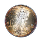 1995 American Silver Eagle // Sunset Toned // PCGS Certified MS68 // Deluxe Collector's Pouch