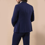 Bennett Slim Fit Plain 3-Piece Vested Suit // Navy (Euro: 46)