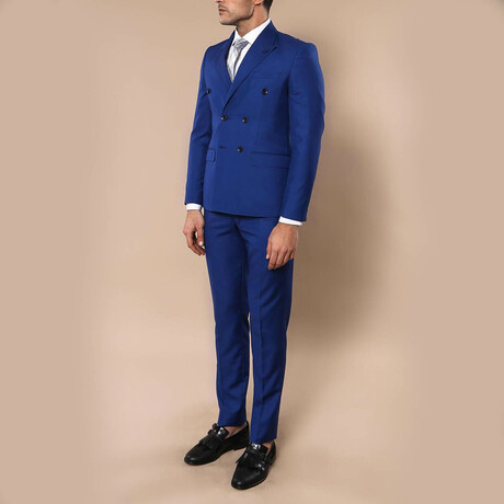 Samir 2-Piece Double Breasted Suit // Blue (Euro: 42)