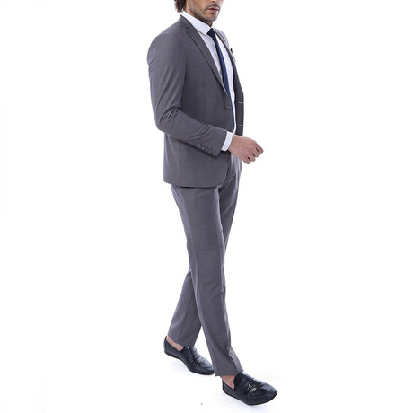 Carlos Slimfit Plain 2-Piece Suit // Smoked (Euro: 42)