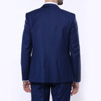 Maximo Slimfit Plain 3-Piece Vested Suit // Navy (Euro: 56)