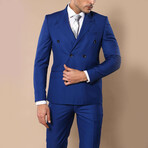 Samir 2-Piece Double Breasted Suit // Blue (Euro: 54)