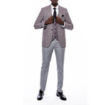 Anton Slimfit Plaid Combined 3-Piece Vested Suit // Gray (Euro: 50)