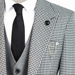 Kyler Slimfit Plaid 3-Piece Suit // Gray (Euro: 54)