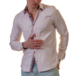 Demarion Reversible Cuff Button-Down Shirt // Pink (3XL)
