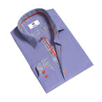 7678 Reversible Cuff Button-Down Shirt // Light Purple (XL)