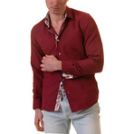 7688 Reversible Cuff Button-Down Shirt // Burgundy (M)