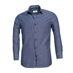 Parker Reversible Cuff Button-Down Shirt // Denim Blue (M)