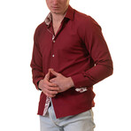 7688 Reversible Cuff Button-Down Shirt // Burgundy (M)