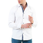 7801 Reversible Cuff Button-Down Shirt // White (L)