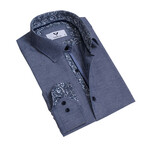 Parker Reversible Cuff Button-Down Shirt // Denim Blue (L)