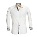 Jason Reversible Cuff Button-Down Shirt // White (L)