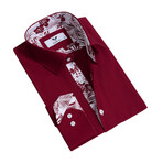 7688 Reversible Cuff Button-Down Shirt // Burgundy (M)