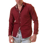 7688 Reversible Cuff Button-Down Shirt // Burgundy (M)