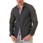 7680 Reversible Cuff Button-Down Shirt // Dark Gray (M)