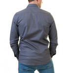 Jovani Reversible Cuff Button-Down Shirt // Dark Gray (XL)