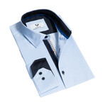 7802 Reversible Cuff Button-Down Shirt // Light Blue (3XL)