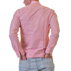 7690 Reversible Cuff Button-Down Shirt // Pink + White (XS)