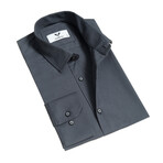 7803 Reversible Cuff Button-Down Shirt // Dark Gray (L)
