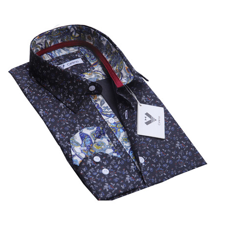 Chance Reversible Cuff Button-Down Shirt // Multicolor (S)
