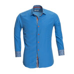 Maximo Reversible Cuff Button-Down Shirt // Medium Blue (S)