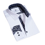 7801 Reversible Cuff Button-Down Shirt // White (5XL)