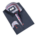 7680 Reversible Cuff Button-Down Shirt // Dark Gray (M)