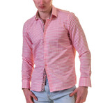 7690 Reversible Cuff Button-Down Shirt // Pink + White (XS)