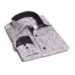 Graham Reversible Cuff Button-Down Shirt // White + Dark Gray (XL)