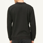 Quarter Button Up Sweatshirt // Black (S)
