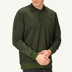 Quarter Button Up Sweatshirt // Green (S)