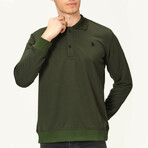 Quarter Button Up Sweatshirt // Green (S)