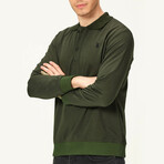 Quarter Button Up Sweatshirt // Green (S)