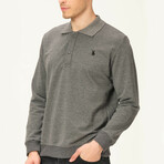 Quarter Button Up Sweatshirt // Gray (S)