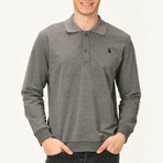 Quarter Button Up Sweatshirt // Gray (S)