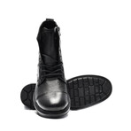 Men's Side-Zip Leather Boots // Black (Size 44)